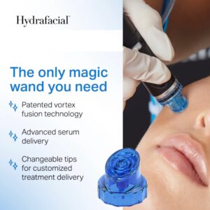 HydraFacial wand during a skin treatment